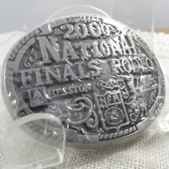 National Finals Rodeo 2000 Hesston Belt Buckle - Picture 3 of 6